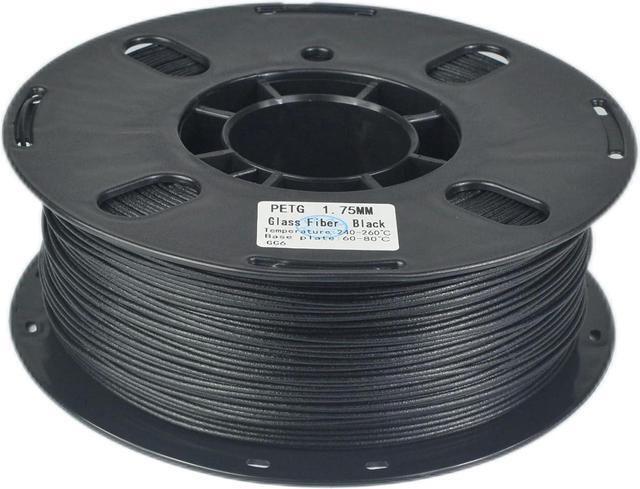Alt view image 2 of 5 - RANKI Glass Fiber Petg Filament 1.75mm 1KG, Outdoor Use Tough Glass Fiber PETG 3D Printer Filament, High Temperature Resistance, 1 KG Spool, (Black)