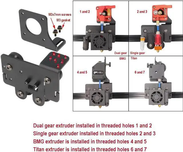 Alt view image 6 of 7 - Ender 5 pro Direct Drive Upgrade Kit Aluminum Alloy Plate with 4pcs Pulleys Easy Print TPU Flexible Filament for Ender 5 Pro/Ender 5/Ender 5 Plus (Plate-Ender 5 Series)