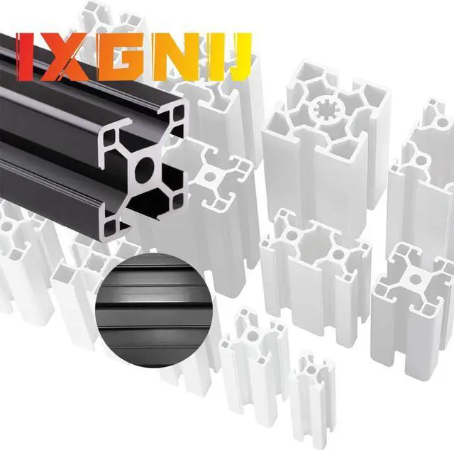 Alt view image 6 of 6 - 3030 T Slot Aluminum Extrusion for 3D Printer Parts and CNC DIY Black 1500mmX4