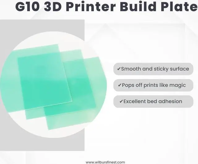 Alt view image 3 of 7 - G10 3D Printer Build Surface Plate 235, 250, 310, 370 - Ender 3 CR10 Prusa High Temp Upgrade Semi Flexible Fiberglass Garolite Nylon PETG ABS PLA TPU PEEK PEKK ULTEM CF VAAPR (370mm x 370mm)