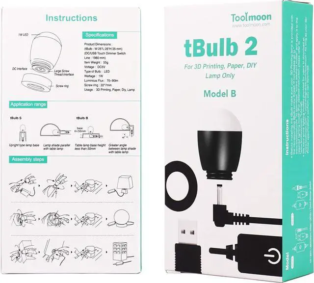 Alt view image 2 of 7 - B, This is a Lighting Device Designed for 3D Printing, Paper, Laser Cutting or Any Other DIY Lamps.