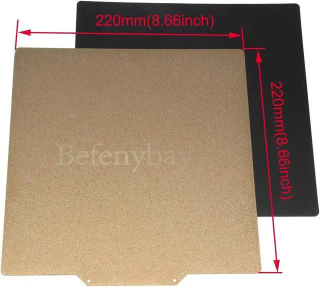 Alt view image 2 of 5 - Flexible Removable Single-Sided Spraying PEI Metal Sheet Bed Magnetic Heated Bed Build Surface 220x220mm for 3D Printer (220x220mm)