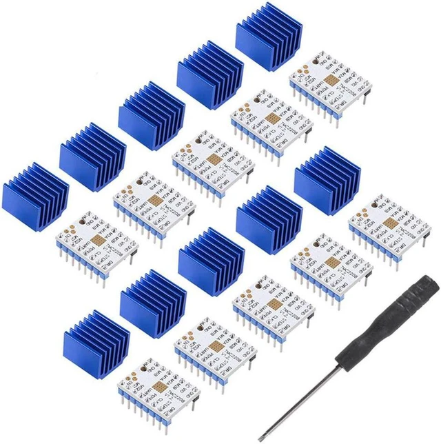 Main image of 10-Pack TMC2208 V1.2 Stepper Motor Driver with Heat Sink for 3D Printer Boards