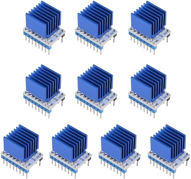 Alt view image 2 of 7 - 10-Pack TMC2208 V1.2 Stepper Motor Driver with Heat Sink for 3D Printer Boards