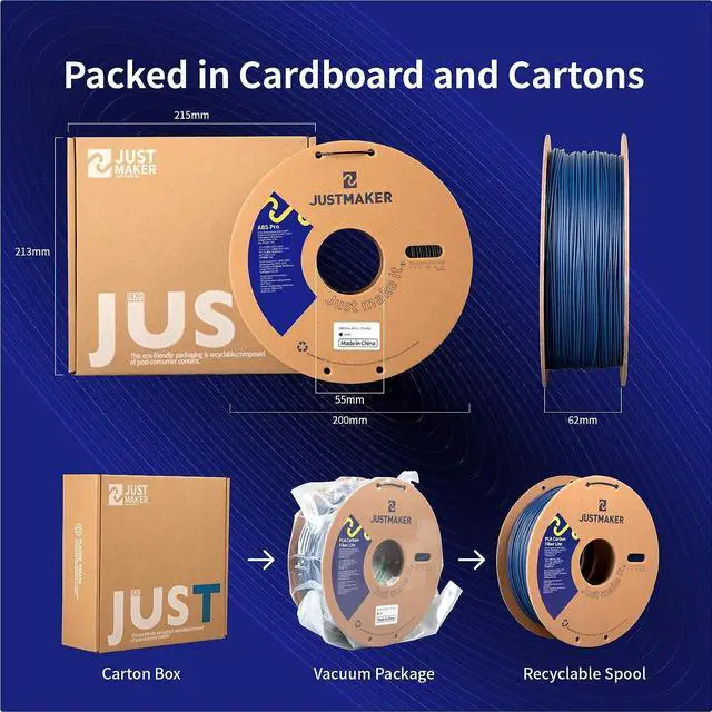 Alt view image 7 of 7 - PLA Carbon Fiber Lite 3D Printer Filament, Upgrade Strength Matte Filament, Upgrade Cardboard Spool, Dimensional Accuracy +/-0.03mm, 1.75mm, 1 kg (2.2 lbs), Wine Red