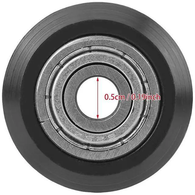 Alt view image 2 of 6 - Double-V Type Wear-Resistant/Silent/Burr-Free V-Shape Wheel with 625ZZ Bearing V Slot Wheels for 3D Printer CNC Machines(Pack of 12pcs V-Wheel)