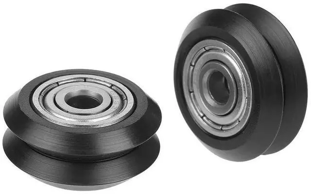Alt view image 4 of 6 - Double-V Type Wear-Resistant/Silent/Burr-Free V-Shape Wheel with 625ZZ Bearing V Slot Wheels for 3D Printer CNC Machines(Pack of 12pcs V-Wheel)