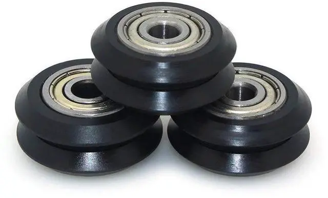 Alt view image 6 of 6 - Double-V Type Wear-Resistant/Silent/Burr-Free V-Shape Wheel with 625ZZ Bearing V Slot Wheels for 3D Printer CNC Machines(Pack of 12pcs V-Wheel)