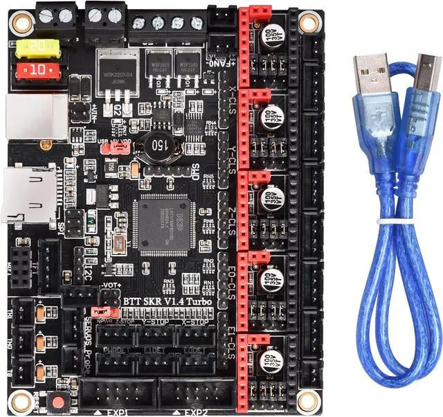 Main image of BIGTREETECH SKR V1.4 Turbo 32Bit Control Board 120MHZ Support 5 axis TMC2209 Stepper Motor Driver Compatible with TFT35 E3 V3.0.1 TFT50/70 Touch Screen Display for Ender 3 CR10 Voron DIY Motherboard