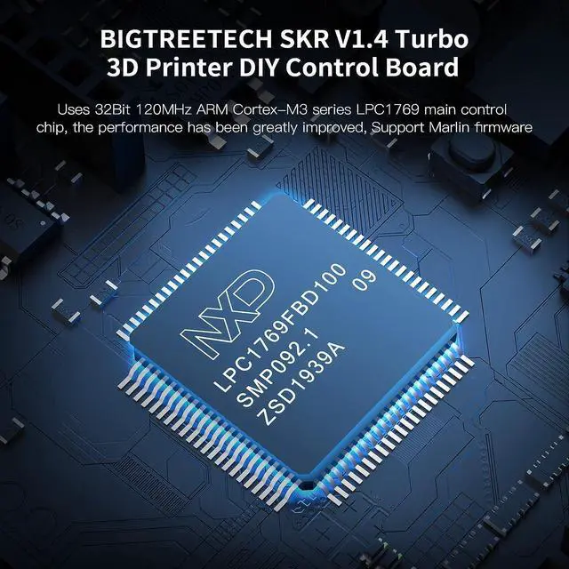 Alt view image 4 of 6 - BIGTREETECH SKR V1.4 Turbo 32Bit Control Board 120MHZ Support 5 axis TMC2209 Stepper Motor Driver Compatible with TFT35 E3 V3.0.1 TFT50/70 Touch Screen Display for Ender 3 CR10 Voron DIY Motherboard