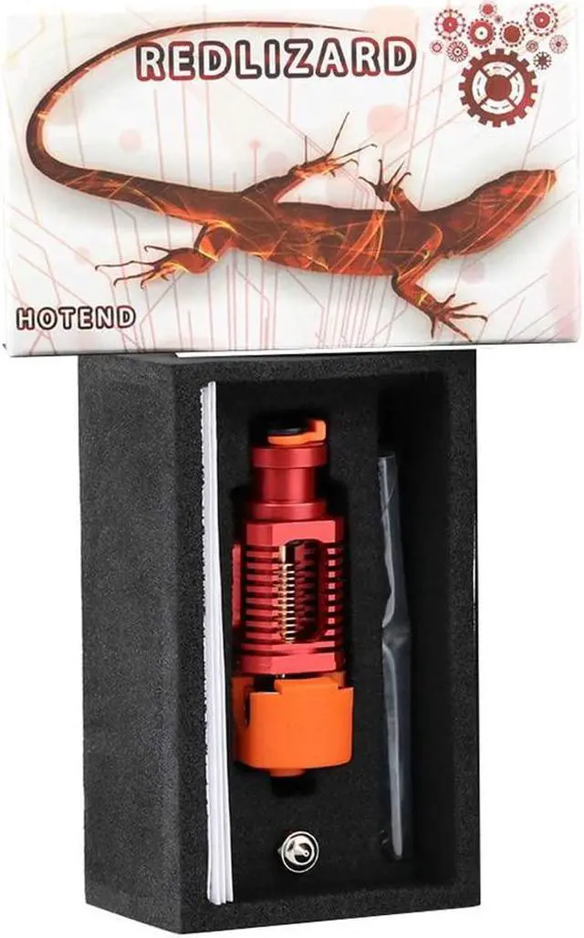 Alt view image 7 of 7 - Upgrade Red Lizard k1 V6 Dragon Hotend Plated Copper Nozzle Block Compatible with Voron 2.4 0.1 CR10 Ender 3 V2 Pro Ender 5 Prusa I3 MK3s Titan DDB Extruder 3D Printer