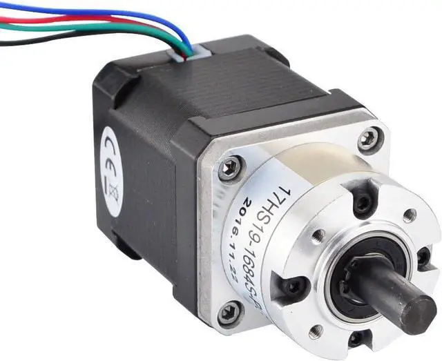 Alt view image 4 of 6 - STEPPERONLINE Nema 17 Geared Stepper Motor Gear Ratio 5:1 3D Printer Extruder Motor DIY CNC Robotics