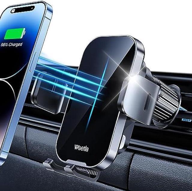 Weetla Wireless Car Charger, Auto-Alignment, Air Vent 360° Adjustable Auto-Clamping  Car Phone Holder Mount Wireless Charging For iPhone14/13/12/11/Pro  Max/Samsung Galaxy Phones