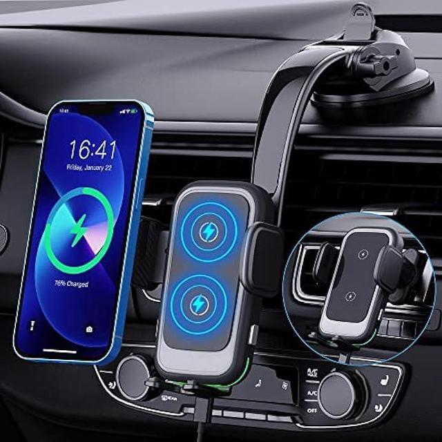 Car Mount with 15W Wireless Charging for Dashboard / Air Vent Tech