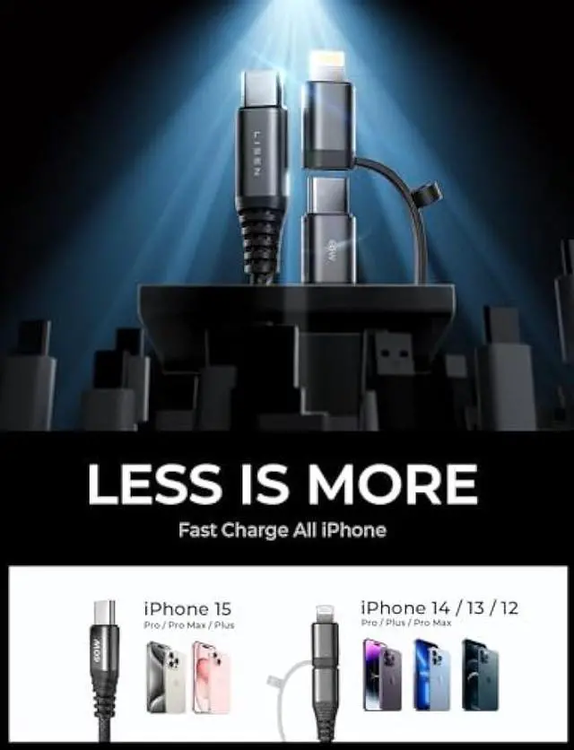 Alt view image 4 of 6 - LISEN 54W USB C Car Charger Adapter [Mini & Metal] Cigarette Lighter USB Charger Fast Charging [PD QC 3.0] USBC Car Phone Charger for iPhone 15 Pro Max Plus 14 Samsung Galaxy S23 iPad Pro