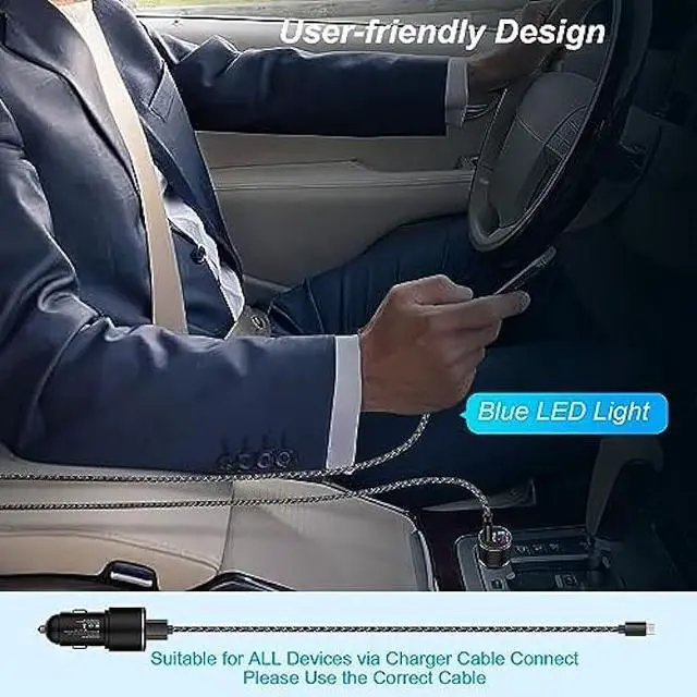 Alt view image 6 of 7 - 48W USB C Car Charger, All Metal 12V USB Outlet PD & QC 3.0 Fast Charge iPhone Car Charger Adapter Type C Flush Fit Car Plug for iPhone 14 13 12 11 Pro Max SE XR X,Samsung S23 S22 S21 S20 S10 A14 A54