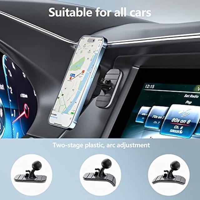 Alt view image 6 of 6 - OHLPRO Magnetic Wireless Car Charger for Magsafe Car Mount iPhone 15/14/13/12 Pro Max Mini,15W Fast Charging Phone Holder Car Air Vent Mount with Stick on Dashboard