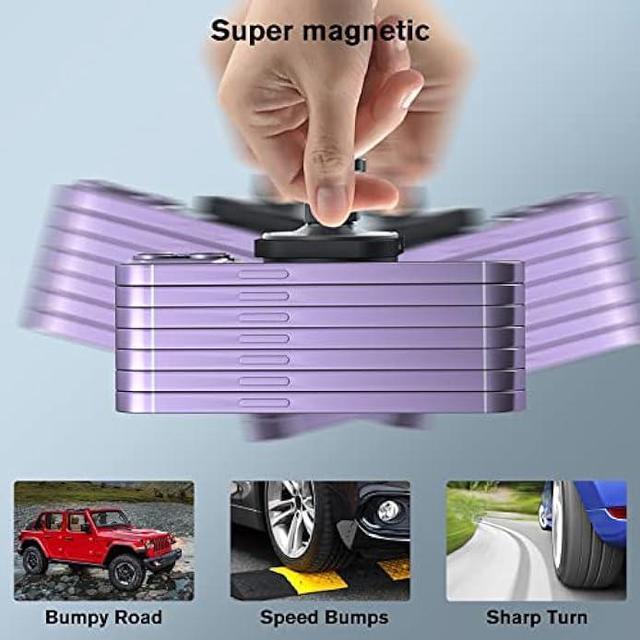Alt view image 4 of 6 - OHLPRO Magnetic Wireless Car Charger for Magsafe Car Mount iPhone 15/14/13/12 Pro Max Mini,15W Fast Charging Phone Holder Car Air Vent Mount with Stick on Dashboard