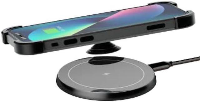 KPON Wireless Phone Charger for Popsocket/OtterBox/Thick Cases Up to 10mm -  15W Max Wireless Charging Pad, Compatible with iPhone 15/14/13/12/Samsung