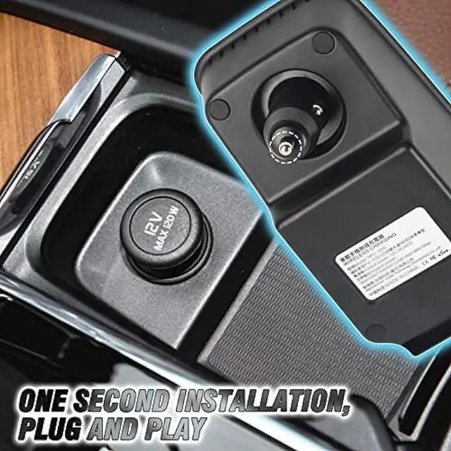 Alt view image 5 of 6 - Wireless Phone Charging Plate, Vehicle Inner Central Box Charger Accessory with 2 USB Ports, Compatible with Volvo XC90 XC60 S90 S60 V90 V60, Plug & Play Easy Installation (Classic Style)