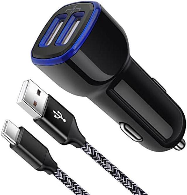 Fast Car Charger Type C Android Phone Samsung Car Charger Fast Charging USB  C Cigarette Lighter Adapter Plug with Cable for Samsung Galaxy A13  5G/A03s/S23/S22 Ultra/S21/S20/S10/S9/A11/A12/A32/A53/A23 