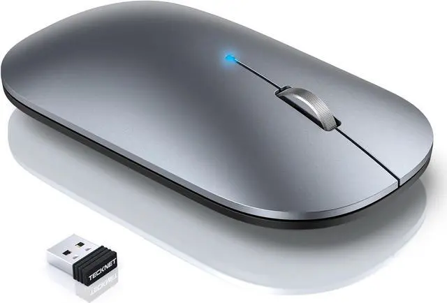 Main image of TECKNET Wireless Mouse, BT5.0/3.0 2.4GHz Silent Computer Mouse with USB Receiver,4000DPI Rechargeable Portable Bluetooth Mouse for Laptop/MacBook/Pro/iPad/Windows