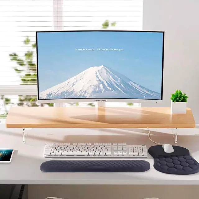 Alt view image 6 of 7 - Mouse Pad Wrist Support, Laokiiy 2 in1 Keyboard Wrist Rest+ Ergonomic Mouse Pad, Non-Slip Wrist Rest for Computer Keyboard, Made Easy Typing & Relieve Wrist PainBlack