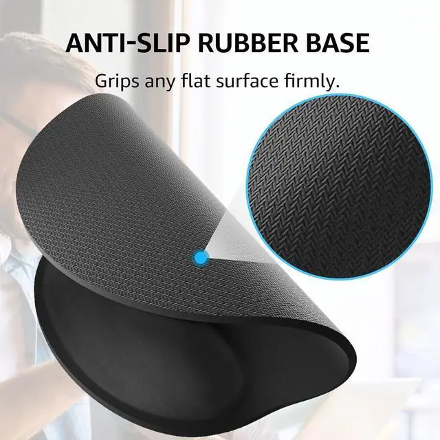 Alt view image 4 of 6 - Ergonomic Mouse Pad with Wrist Rest Comfortable Keyboard Wrist Rest Memory Foam Wrist Rest for Computer Keyboard Mouse Pad Set for Easy Typing & Pain Relief for Office & Home Black