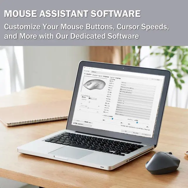 Alt view image 7 of 7 - ELECOM Wireless Ergonomic Shape Mouse, 2.4GHz with Mini USB Receiver, Silent Click, Right Hand 2000DPI, 5 Buttons, Optocal Sensor, Compatible with PC, Mac, Laptop, EX-G, Lsize Black (M-XGL30DBSKBK)