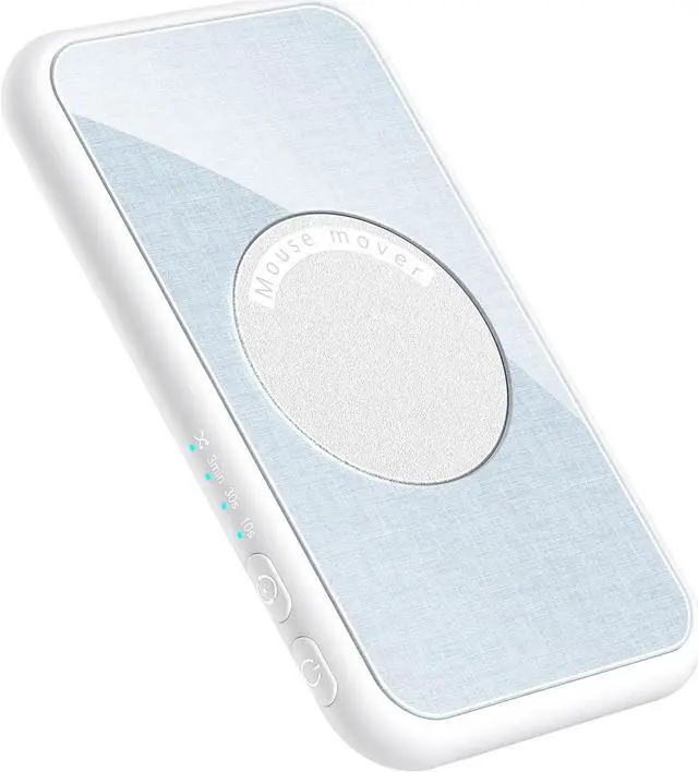 Main image of Ultra-Slim Quiet Mouse Jiggler, White, USB, Compatible with Windows, Mac, iOS, and Android