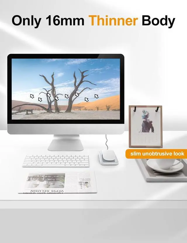 Alt view image 7 of 7 - Ultra-Slim Quiet Mouse Jiggler, White, USB, Compatible with Windows, Mac, iOS, and Android