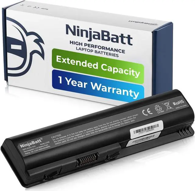 Main image of NinjaBatt Battery for HP 484170-001 DV4 G71 CQ60 G60 DV5 484172-001 HSTNN-LB72 DV6-1030US DV5-1235DX 511884-001 G60-235DX 482186-003 485041-002 G60-535DX DV4-1000 HSTNN-CB72 DV6 [6 Cells/48Wh]