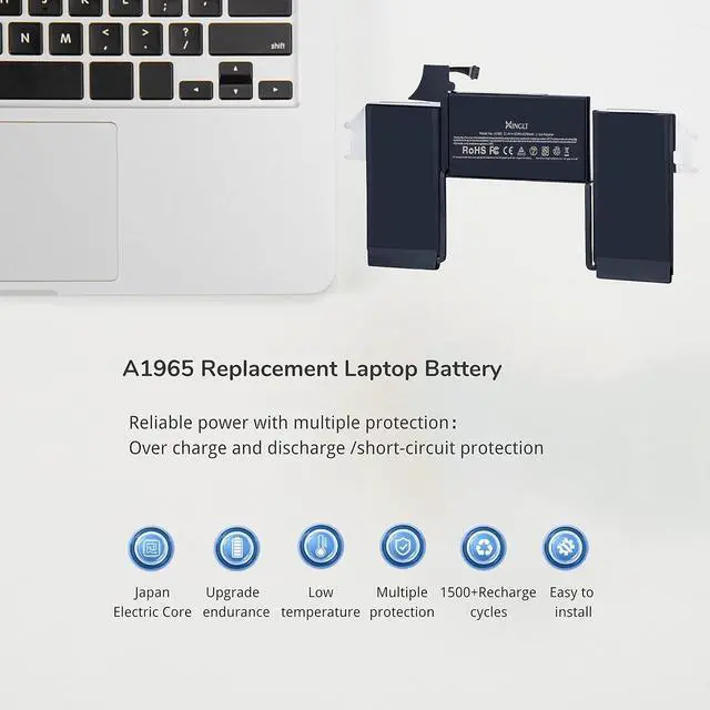 Alt view image 4 of 6 - XINGLT A1932 A2179 Battery Replacement A1965 Battery for MacBook Air 13 inch Retina A1932 (Year 2018-2019) A2179 (Year 2020) EMC 3184 3302,A1965 Laptop Battery