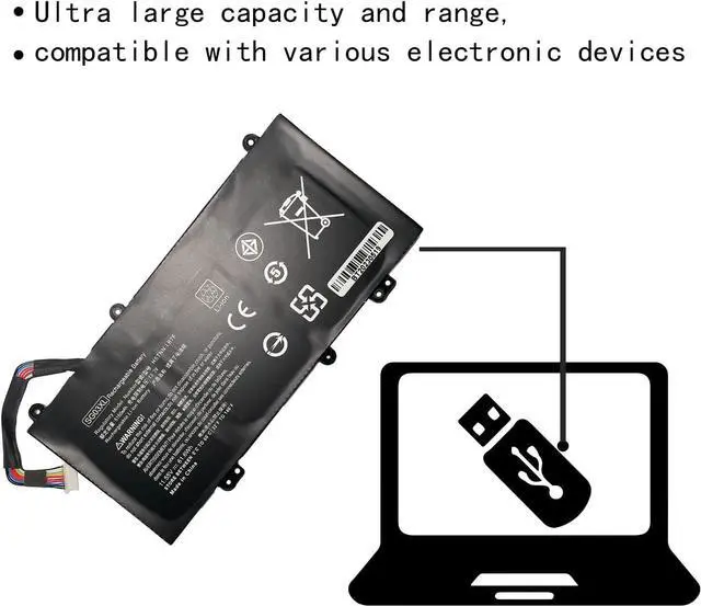 Alt view image 3 of 7 - SG03XL SGO3XL SG03061XL Laptop Battery Replacement for HP Envy 17-U000 M7-U000 17-U275CL U177CL U273CL U163CL U175NR U153NR U110NR U011NR U108CA M7-U109DX U009DX 17T-U000(11.55V 5150mAh 61.6Wh)