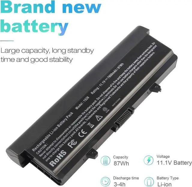 Alt view image 5 of 7 - TREE.NB High Capacity Battery for Dell Inspiron 1545 1526 1525 PP41L PP29L Series Laptop Battery, Fits P/N: GP952 GW252 GW240 X284G RN873 M911 M911G [7800mAh/11.1V/9-Cells]