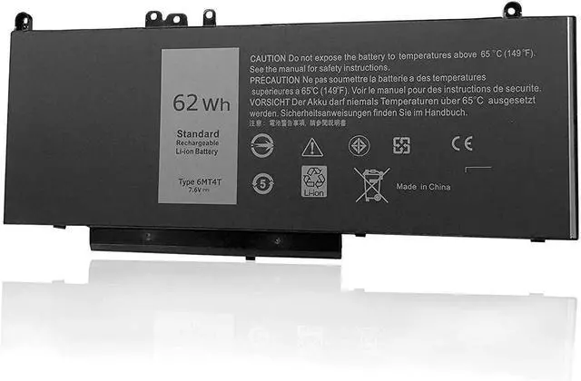 Alt view image 4 of 6 - Fully. New 6MT4T Replacement Laptop Battery Compatible with Dell Latitude E5470 E5570 Precision 3510 0HK6DV 079VRK TXF9M 0TXF9M - 7.6V 62Wh