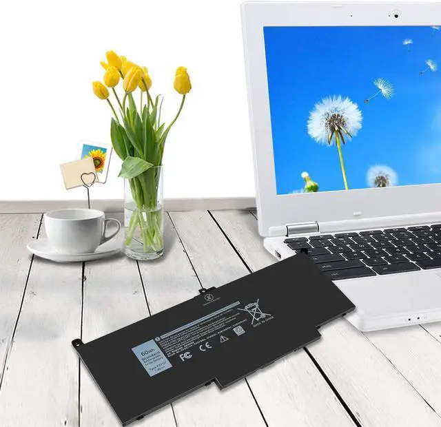 Alt view image 6 of 7 - F3YGT f3ygt 7480 DM3WC 60WH Battery for Dell Latitude 12 7000 7280 7290/13 7000 7380 7390/14 7000 7490 P28S P73G E7280 E7290 E7480 E7490 ODM3WC DM6WC 2X39G KG7VF 451-BBYE 453-BBCF 4Cell Laptop