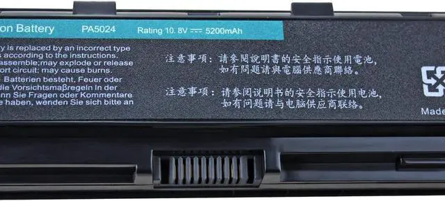 Alt view image 7 of 7 - DTK Battery for Toshiba P/N PA5024U-1BRS PA5023U-1BRS PA5025U-1BRS PA5026U-1BRS PA5027U-1BRS PABAS259 PABAS260 PABAS261 PABAS262 PABAS263 Laptop Netbook Computer Satellite L850 Series battery