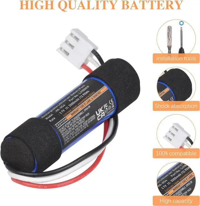 Alt view image 4 of 7 - Hisewen Replacement Battery for Harman Kardon Onyx, 3500 mAh Battery for Harman Kardon Onyx Studio 4, Onyx Studio 3, Onyx Studio 2, Onyx Studio 1 Wireless Bluetooth Speaker
