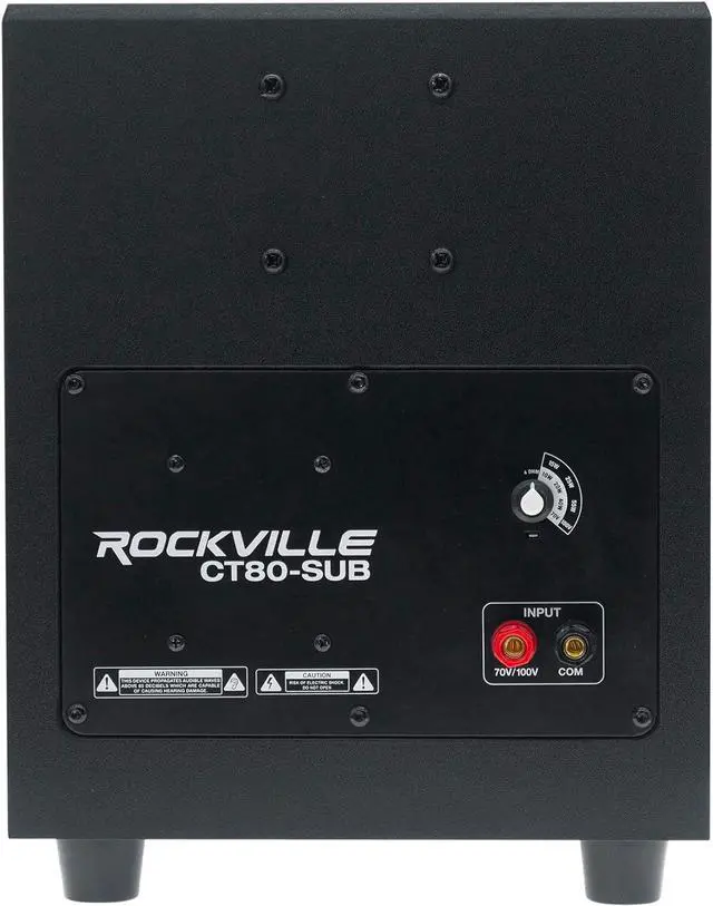 Alt view image 3 of 7 - Rockville CT80 8" 70V Commercial Subwoofer, Wall-Mount Bracket, Deep Bass, Wide Frequency, Durable Build, for Restaurants and Conference Rooms