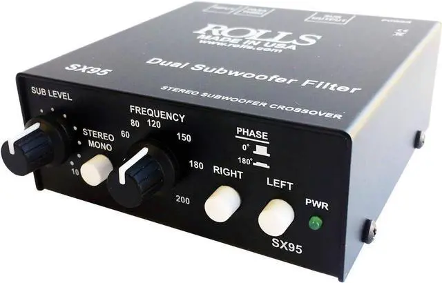 Main image of ROLLS SX95 Stereo Subwoofer Crossover/Filter, 12V Auxiliary Power Outlet