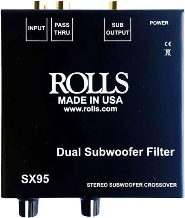 Alt view image 2 of 3 - ROLLS SX95 Stereo Subwoofer Crossover/Filter, 12V Auxiliary Power Outlet