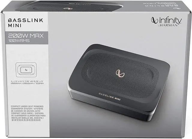 Alt view image 6 of 7 - Infinity Basslink Mini - Powered 6x8 underseat subwoofer - Titanium