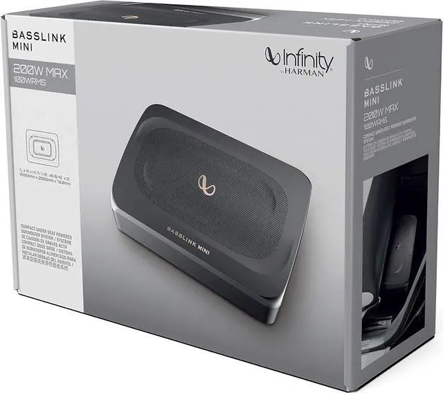 Alt view image 7 of 7 - Infinity Basslink Mini - Powered 6x8 underseat subwoofer - Titanium