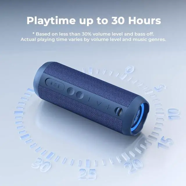 Alt view image 4 of 7 - RIENOK Portable Bluetooth Speaker 30W Dual Pairing True Wireless Stereo HD Sound IPX7 Waterproof Outdoor Sport Shower Wireless Speaker Bluetooth 5.3 for Home Party
