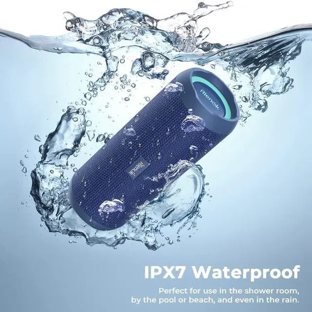 Alt view image 6 of 7 - RIENOK Portable Bluetooth Speaker 30W Dual Pairing True Wireless Stereo HD Sound IPX7 Waterproof Outdoor Sport Shower Wireless Speaker Bluetooth 5.3 for Home Party