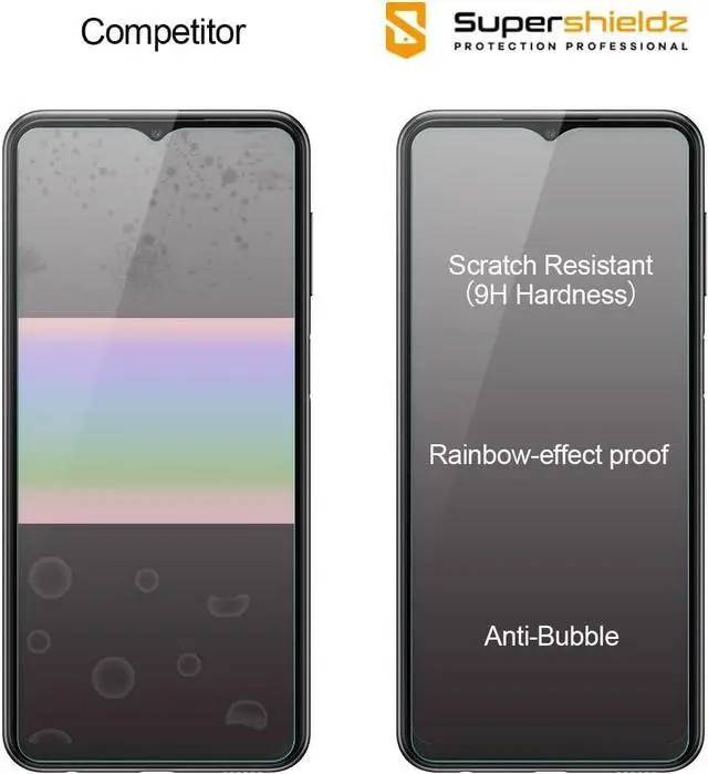 Alt view image 2 of 5 - (2 Pack) Designed for  Galaxy A23 5G / Galaxy A23 5G UW Tempered Glass Screen Protector Anti Scratch Bubble Free