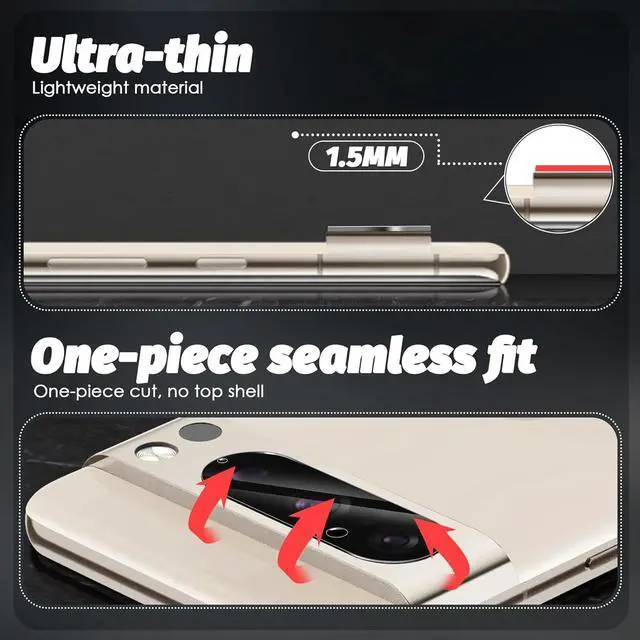 Alt view image 6 of 7 - Orzero (3 Pack) Compatible for Google Pixel 8 Pro Camera Lens Protector, Tempered Glass 9H High Definition Anti-Scratch Bubble-Free (Not for Pixel 8)