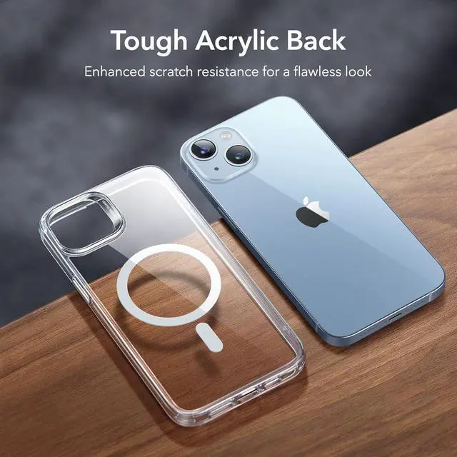 Alt view image 7 of 7 - for iPhone 14 Case/iPhone 13 Case, Compatible with MagSafe, Shockproof Military-Grade Protection, Magnetic Phone Case for iPhone 14/13, Classic Hybrid Case (HaloLock), Clear