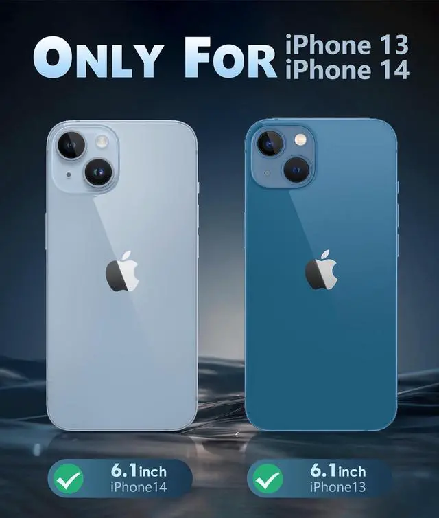 Alt view image 2 of 7 - for iPhone 14 Phone Case: iPhone 13 Phone Clear Case Magnetic Military Grade Drop Protection Anti Yellowing Cell Phone Cover - Rugged Shockproof Protective Bumper - 6.1 Inch (Clear)